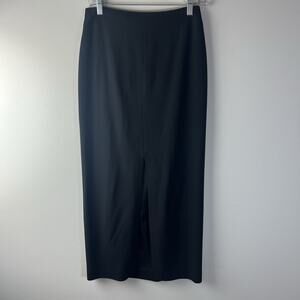 Vtg Ann Taylor Skirt Wool Full Length Maxi Pencil Skirt Slit Sz 4